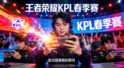 王者荣耀KPL春季赛赛事资讯配图，展示职业联赛精彩瞬间