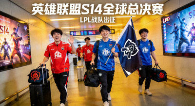 英雄联盟S14全球总决赛赛事资讯配图，展示LPL战队出征场景